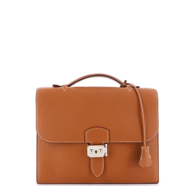 Hermes Sac a Depeches Bag Togo 27 Brown