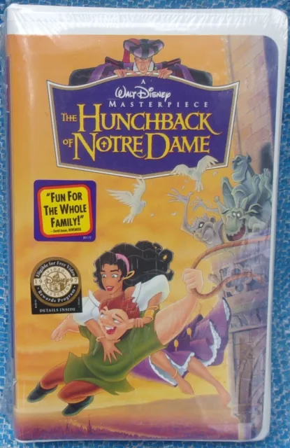 A Walt Disney Masterpiece The Hunchback Of Notre Dame Factory Sealed VHS Video