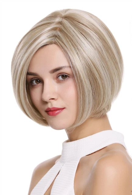 Perruque Synthétique Blanche Cheveux Lisses MAIA 60 - Bonnet Moyen, Courte, Pour Femme, Neuf étiqueté