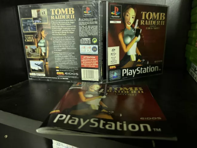 Tomb Raider 2 PS1 Playstation 1 PAL Complete Pristine Disc (DV)