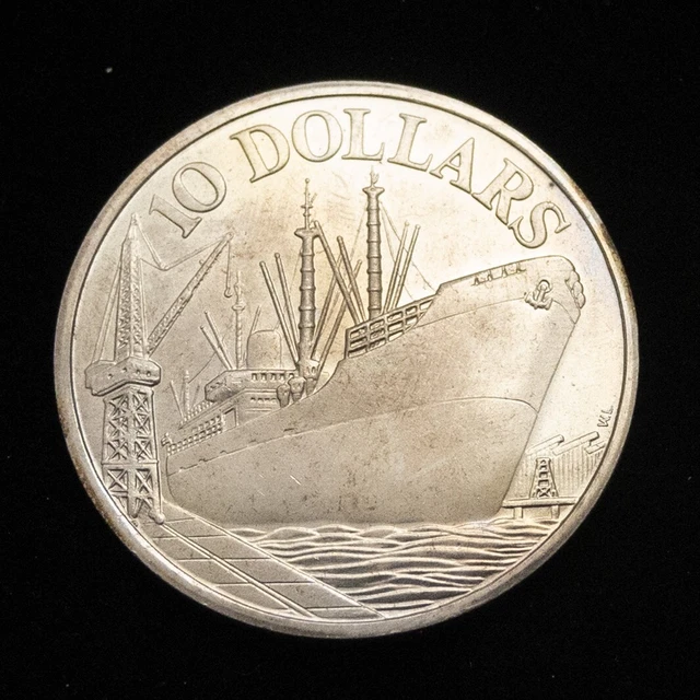 Singapore 1975 Silver Ten Dollars $10 High Grade Looks Better In Hand ecoinsales