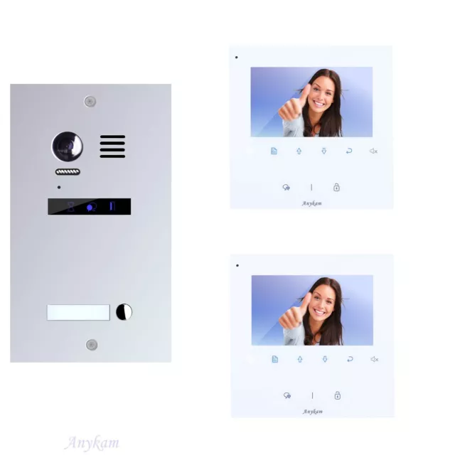 Video Türsprechanlage Edelstahl Bus Gegensprechanlage Einfamilienhaus ES1m 2x43W
