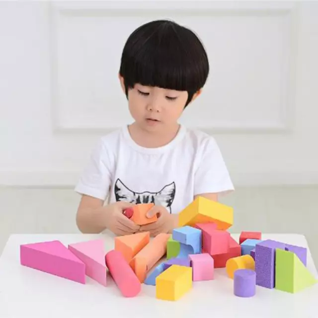 25 Pièces de Construction En Mousse Blocs Multi-couleur Empilement Jouets de