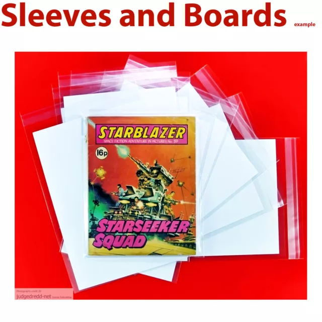 Starblazer Comic Bags and Boards / Backing Sheets DC Thomson Size1 Digest x 50 .