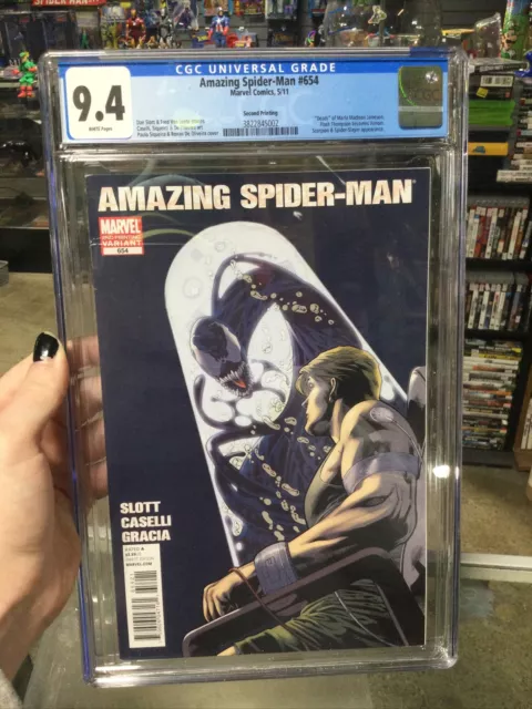 AMAZING SPIDER-MAN 654 - CGC 9.4 - RARE 2nd Print Variant Venom Cover FREE SHIP!