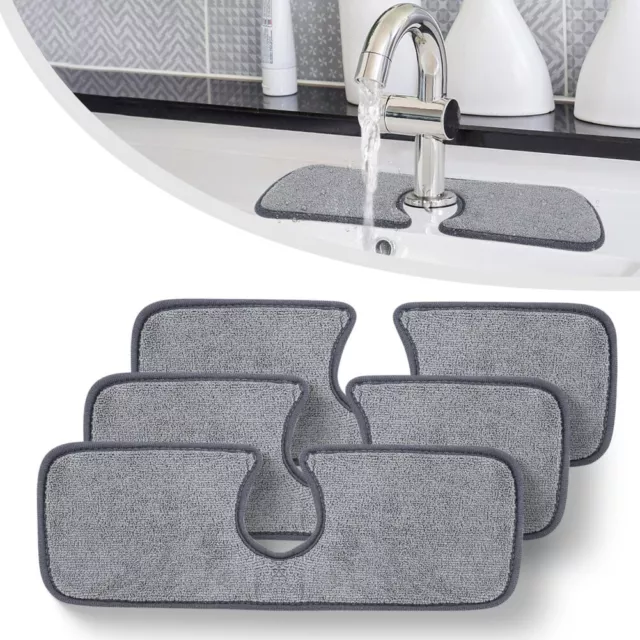 Kitchen Faucet Absorbent Mat Sink Splash Guard Microfiber Pad Water Catcher