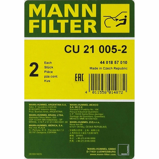 Mann-Filter Controllo Set 8 L mannol Energy Combi Ll 5W-30 per Hyundai 11
