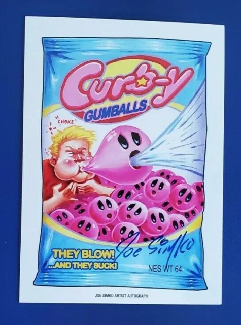 2017 Wacky Packages Auto @@ Joe Simko @@  Curb-Y Gumballs #09/25    Rare