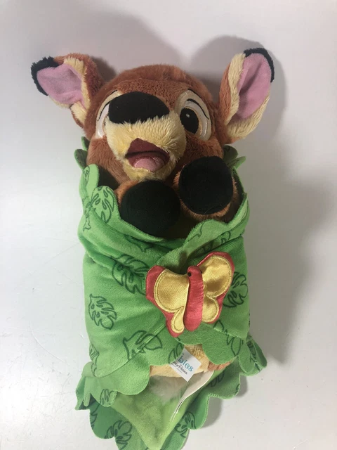 Disney Parks Baby Plush Bambi With Blanket Plush Doll Disneyland Babies Lovey
