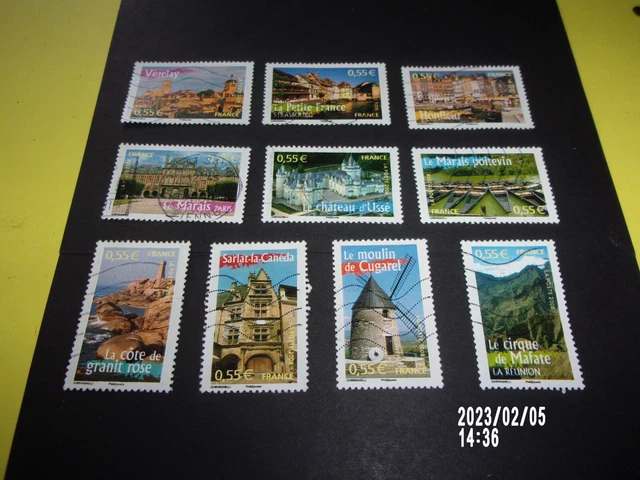 Serie 2008 N° 4161 - 4170 France à voir  oblitéré 2 cachets ronds