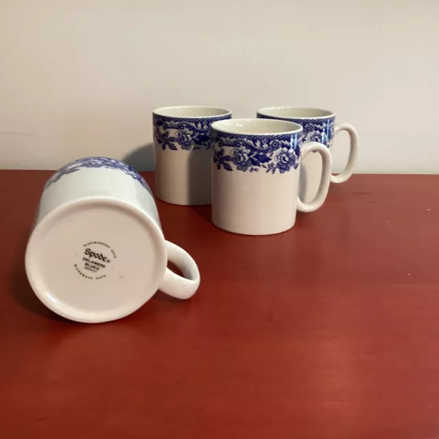 Spode Blue Delamere Coffee Mugs -Set Of Four 3