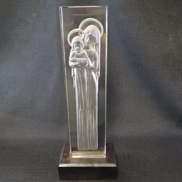 Lalique France Crystal Vierge A L'Enfant Madonna & Child Mary & Baby Jesus