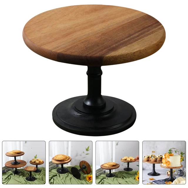 Stampo per torta in legno piatto per torte supporto per feste rotonde
