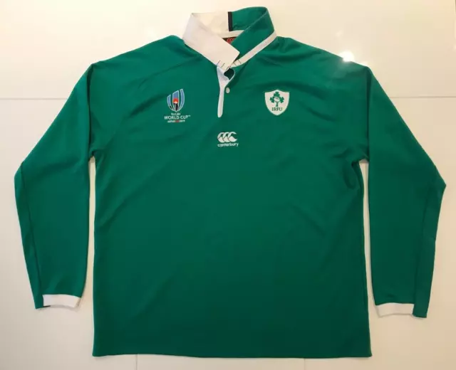 Canterbury Ireland Rugby Shirt 2XL - 2019 World Cup, in Excellent Condition