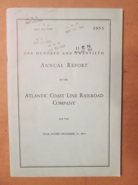 Atlantic Coast Line Railroad Annual Report 1953