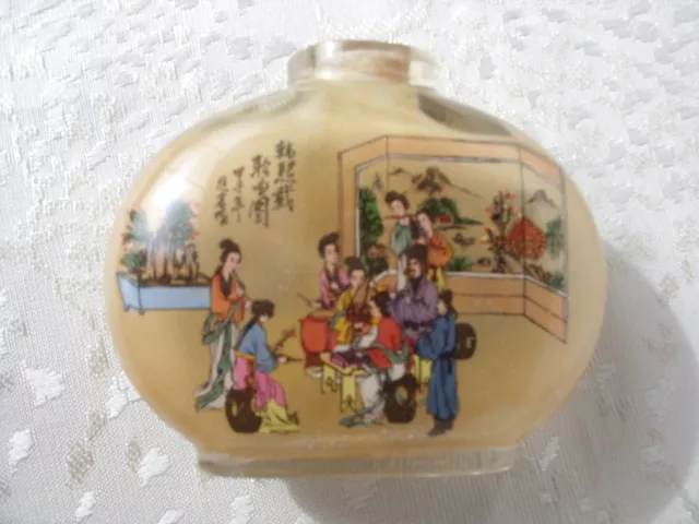 Alte schöne Glas Tisch -- Snuff - Bottle /Flakon .China .