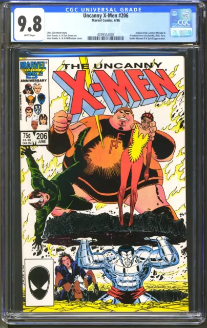 Uncanny X-Men #206 - Cgc 9.8 - Wp - Nm/Mt - Freedom Force