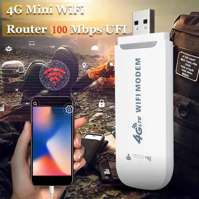 mobile Carte SIM Routeur sans fil 4G LTE Adaptateur USB Carte Réseau Modem Wifi