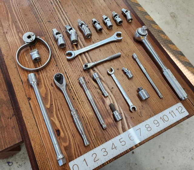 VINTAGE TOOLS PROFESSIONAL SAE Socket & Ratchet Tools MECHANICS Mixed Lot  ☆USA