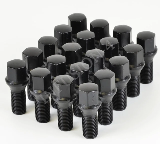 20X BLACK WHEEL BOLTS FOR VW TRANSPORTER T4 T5 T6 FIT ALLOY LUG NUTS £25.50