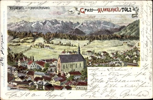Künstler Ak Krankenheil Bad Tölz im Isartal Oberbayern,... - 10135960