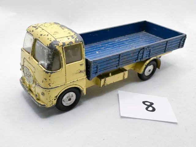 Vintage Corgi Toys # 456 Erf Model 44G Diecast Truck Lorry 1960 Yellow/Blue