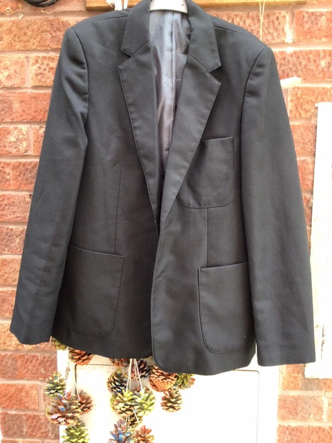 Blazer nero scuola per ragazzi taglia 32"" circonferenza petto David Luke