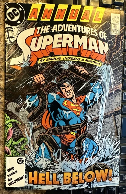 the ADVENTURES OF SUPERMAN ANNUAL #1 1987 JIM STARLIN DC COMIC BOOK COPPER AGE