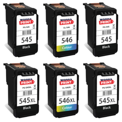 Remanufactured Canon PG545/XL & CL546/XL Ink Cartridges for PIXMA MG2450 Printer