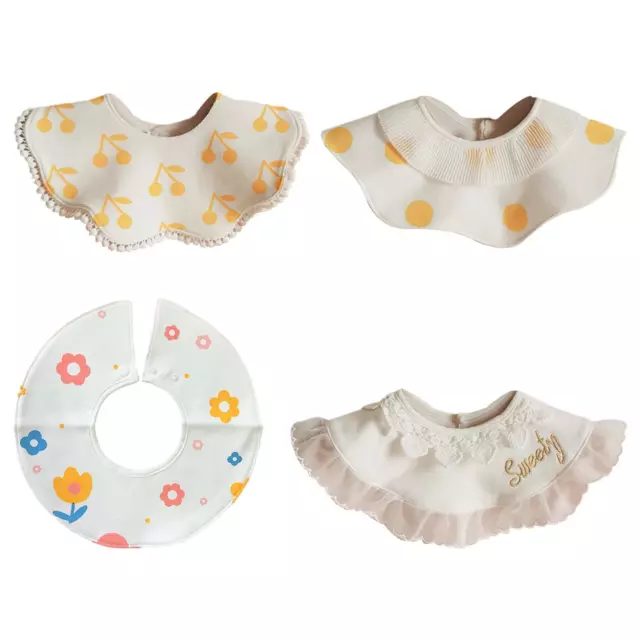 Handmade Drool Burp Bibs Absorbent Soft Feeding Bibs Muslin Bandana Drool Bibs