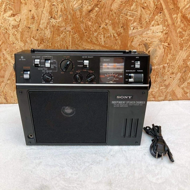 FM/AM RADIO BODY With Built-In Sony Icf-9090 Guitar Amplifier
