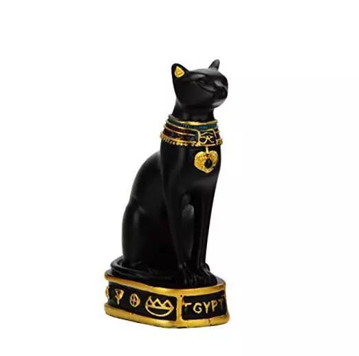 EGYPTIAN BASTET COLLECTIBLE Figurine Cat Goddess Statue - Small 3.5 ...