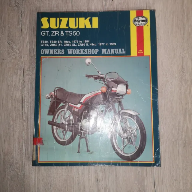 Haynes Workshop Manual Suzuki Gt Zr Ts50 Models Covered 1979 - 1989