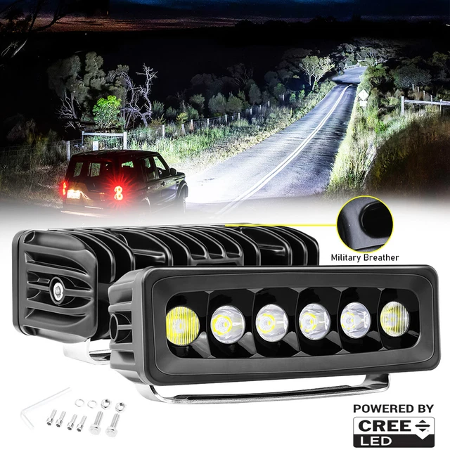 2X 6inch Cree LED Work Light Bar Spot Fog Driving Lamp 4WD Offroad Truck ATV SUV 2X 6inch Cree LED Work Light Bar Spot Fog Driving Lamp 4WD Offroad Truck ATV SUV