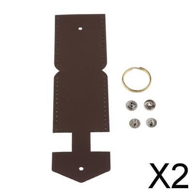 2X 1 Set de fabricación de cuero tarjeta de acceso bolsa llavero colgante bricolaje