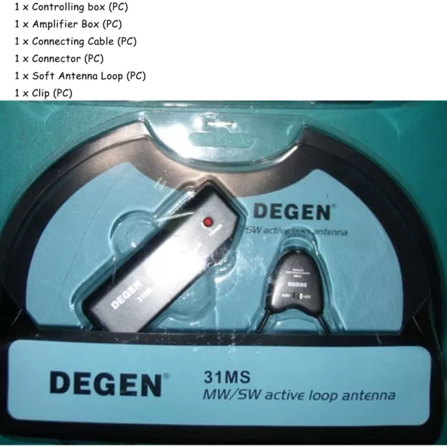 DEGEN DE31MS MW & SW Active Loop Antenna Indoor Active Soft Loop Antenna 6 mAh