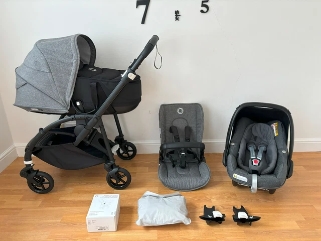 Bugaboo Bee 6 Travel System in Grey Melange 3in1
