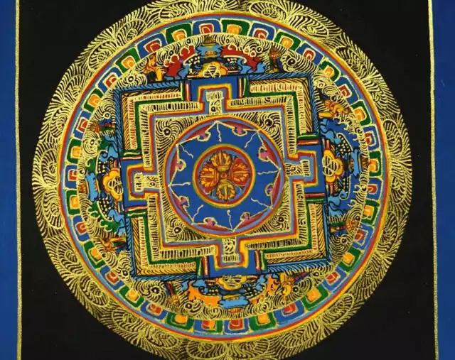 Vajra Tibetan Mandala Painting  | Handmade in Nepal | Free Shipping