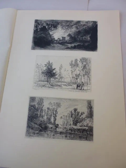 Gravure In Folio:l'incendie A La Ferme / L'ane A L'abreuvoir/ Bezon Par Daubigny