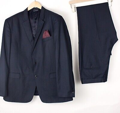 Tommy Hilfiger Uomo Casual Formale Suit Giacca Pantaloni TAGLIA S (48) BEZ159