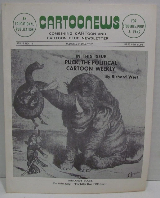Cartoonews #14 newspaper comics fanzine 1975 Puck, Alley Oop, Floyd Gottfredson