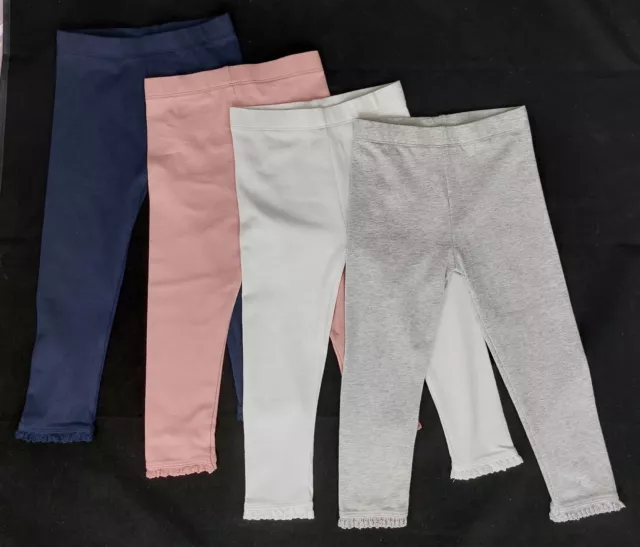 3-Pack Girls' Leggings Cotton Rich Frill Bottom Multipack Kids' Brand New
