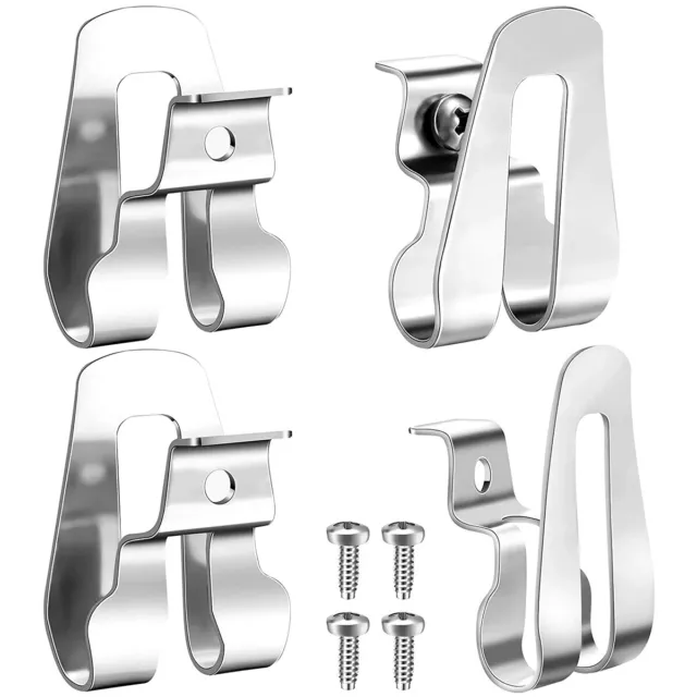 4x Replacement Belt Clip Hooks Driver Belt Clip Drill Clip Hook Tool w/ Screws ☝