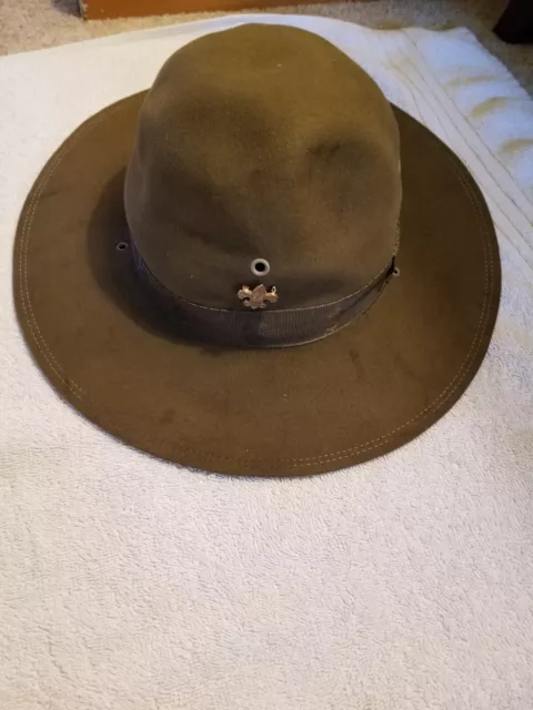 Boy Scouts 1930s Official Stetson Hat with Band & Pin