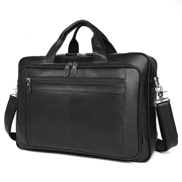 Maletín de cuero para hombre, bolso de viaje, bolso de mano 16" bolso de hombro para computadora portátil