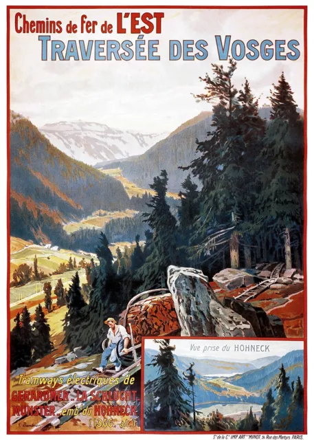 Affiche chemin de fer Est - Traversée des Vosges