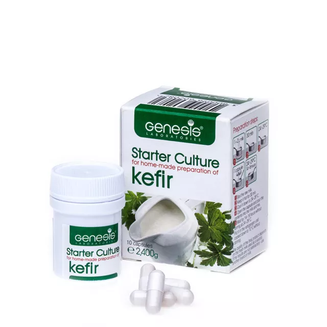 Genesis Starter Culture pour la préparation artisanale de kéfir-10 caps.pour 20l