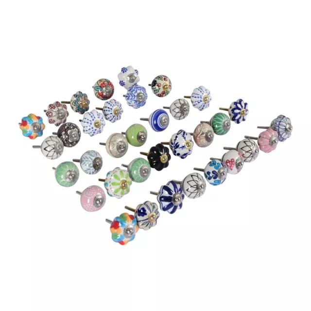 Multicolor Ceramic knobs  Cupboard Knobs and Mix Assorted Hardware Drawer Pulls 3