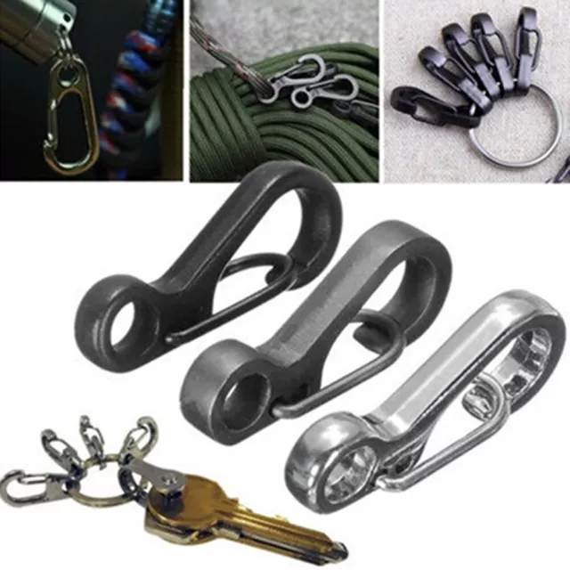 10PCS Aluminum Mini SF Spring Carabiner Clip Keychain Snap Camping Outdoor Hook 3