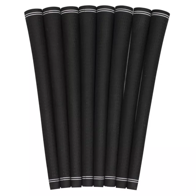 8 Piece Men's 360 Revolution All Black Pro Velvet Standard Size Golf Grips Set